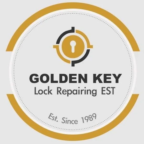 Golden Key Locks Repairing Establishment Logo